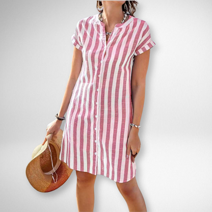 Maison™ | Elegant Striped Shirt Dress
