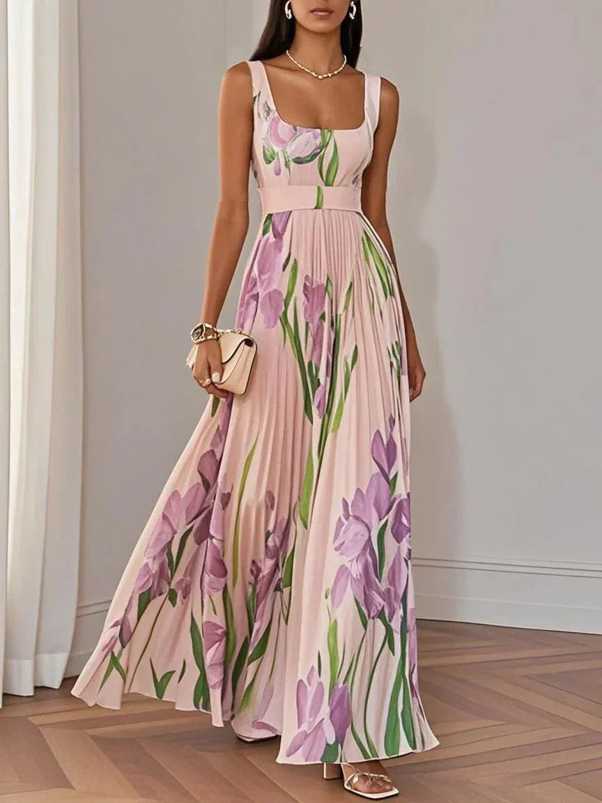 Maison™ | Floral Pleated Maxi Dress