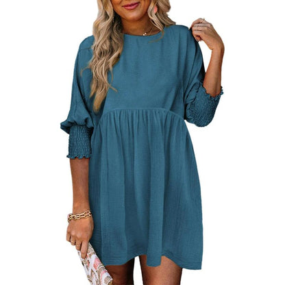 MIRASOL™ – Casual Crew Neck Loose Fit Mini Dress