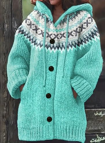 Avery | Retro Hoodie Cardigan